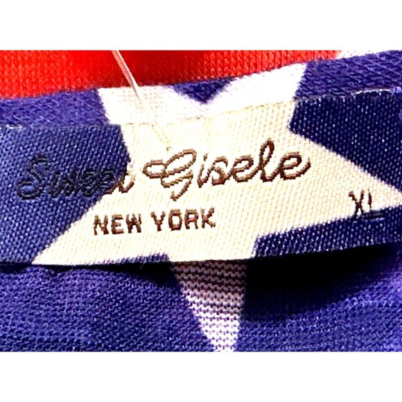 Sweet Gisele XLG American Flag Tank Top New York Rhinestone City Street Glam POP - Picture 11 of 12